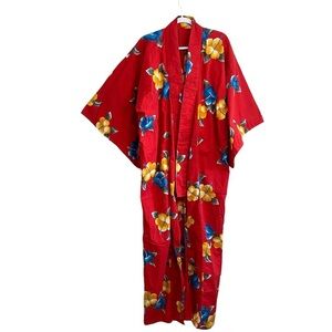 Japanese Kimono - Red Floral